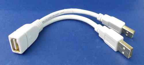 USB 2.0 AF/ AM + AM Short Cable 